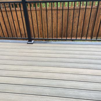 Black Diamond Construction - Black Metal railing instead of white vinyl railing. - Decks & Railing Near Me - Olympia, Washington