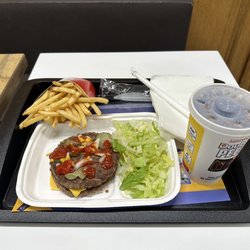 McDonald's - Double Quarter Pounder Meal (no sesame bun) with medium fries and a Coke Zero.