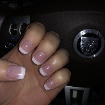 Day Spa Nails - French dip with a little sparkle - Skin Care Near Me - Grapevine, Texas Day Spa Nails - French dip with a little sparkle - Skin Care Near Me - Grapevine, Texas