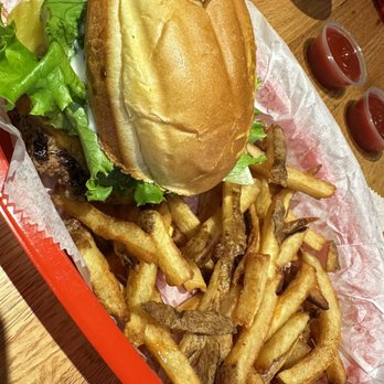 Village Burger - Tucker - Turkey burger with cheddar & fries perfect as always - Burgers Near Me - Tucker, Georgia Village Burger - Tucker - Turkey burger with cheddar & fries perfect as always - Burgers Near Me - Tucker, Georgia