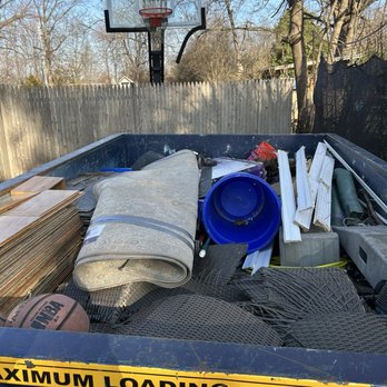 Hometown Waste & Recycling Services - Dumpster in driveway - Dumpster Rental Near Me - Old Bridge, New Jersey