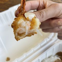 Perfectly fried shrimp