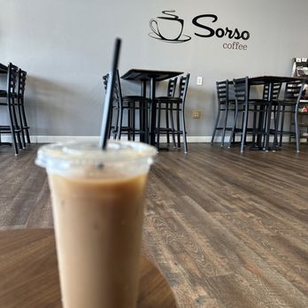 Sorso Coffee - There's my Lg Iced Coffee and that cool logo, again. - Coffee & Tea Near Me - Pickerington, Ohio