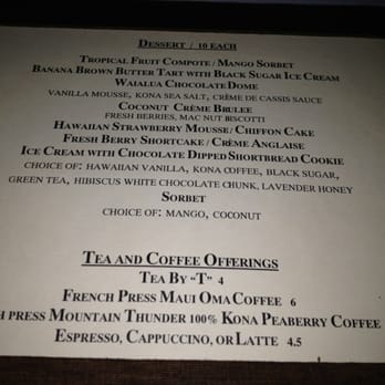 CanoeHouse - The dessert menu is no joke - Japanese Near Me - Kamuela, Hawaii