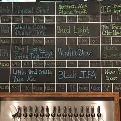 Fired Up Brewing - The current board of beers.