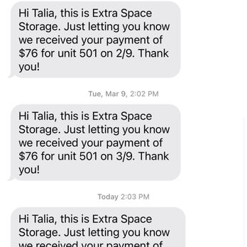 Extra Space Storage - Automated charges started on MONTH 4. - Self Storage Near Me - Weymouth, Massachusetts Extra Space Storage - Automated charges started on MONTH 4. - Self Storage Near Me - Weymouth, Massachusetts