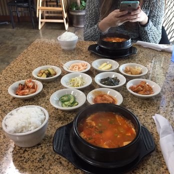 Korean Grill - Plenty of sides with my soft tofu soup! - Korean Near Me - Austin, Texas Korean Grill - Plenty of sides with my soft tofu soup! - Korean Near Me - Austin, Texas