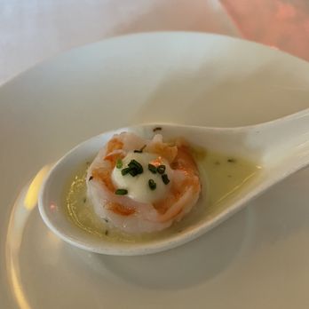 John Howie Steak Restaurant - Complimentary shrimp appetizer (not good) - Steakhouses Near Me - Bellevue, Washington