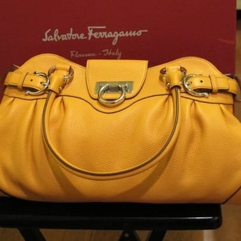 Salvatore Ferragamo - Sunflower yellow designer purse(Joan Rivers has this one too apparently) - Shoe Stores Near Me - Costa Mesa, California