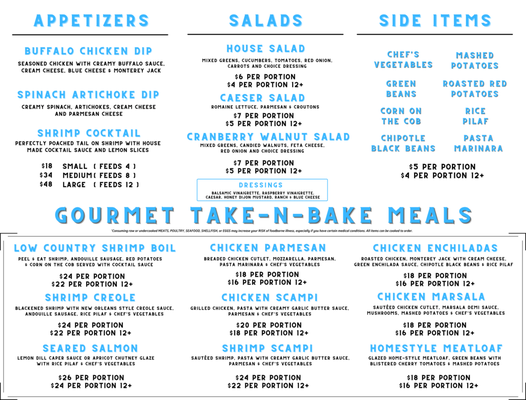 Menu photo 3 Feast Oib Ocean Isle Beach, NC