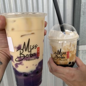 MissBoba - Ube with fresh milk and Brown Sugar boba creme brûlée (small). - Bubble Tea Near Me - Kent, Washington MissBoba - Ube with fresh milk and Brown Sugar boba creme brûlée (small). - Bubble Tea Near Me - Kent, Washington