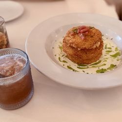 Fried green tomatoes, old fashion, blackberry smash