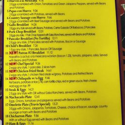 Breakfast plates menu Breakfast plates menu