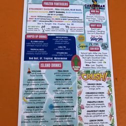 Caribbean Pool Bar & Grill - Menu