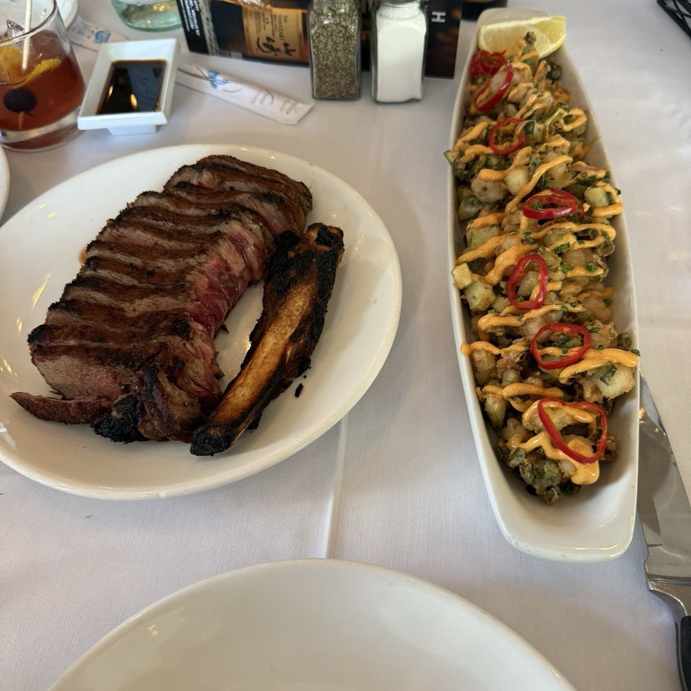 Rib Eye Steak And Calamari Rib Eye Steak And Calamari