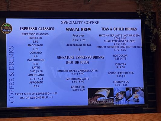 Menu photo 5 Warka Coffee Washington, DC, DC