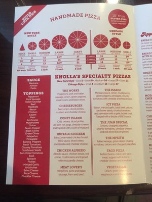 Menu photo 2 Knolla's Pizza Wichita, KS
