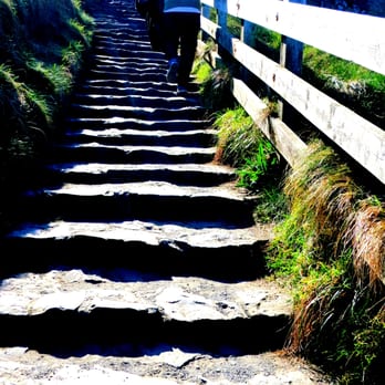 Carrick-A-Rede - Steep hills and steps to climb to get to the bridge - Landmarks & Historical Buildings Near Me - Ballycastle, MYL