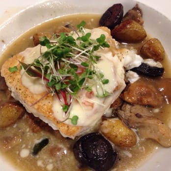 Boulevard Cafe - Roasted Halibut with mushrooms. Fresh, tender, very delicious. - New American Near Me - Daly City, California Boulevard Cafe - Roasted Halibut with mushrooms. Fresh, tender, very delicious. - New American Near Me - Daly City, California