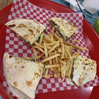 Cinco’s - Burgerdilla is huge and delicious with crunchy fries - Mexican Near Me - Sallisaw, Oklahoma Cinco’s - Burgerdilla is huge and delicious with crunchy fries - Mexican Near Me - Sallisaw, Oklahoma