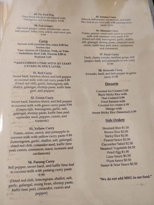 Menu photo 2 Thai Valley Everett, WA