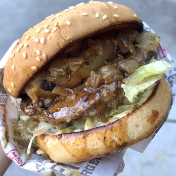 Habit Burger & Grill - teriyaki charburger, no cheese - Salad Near Me - Echo Park, California
