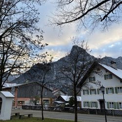 Hotel Maximilian - View when walking immediately out of the main entrance / exit