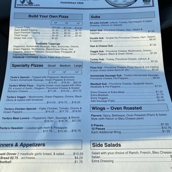 Terita's Pizza Carry Out - Menu - Pizza Near Me - Columbus, Ohio Terita's Pizza Carry Out - Menu - Pizza Near Me - Columbus, Ohio