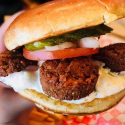 The Sunshine Burger Company - Best falafel burger of my life.
