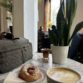 Piedmont Cafe - Orange scone and pistachio latte - Coffee & Tea Near Me - Seattle, Washington