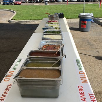 Taqueria Corona - And another table of fixings! 4 tables in total. This was for a large group of 400 people - Tacos Near Me - Fresno, California
