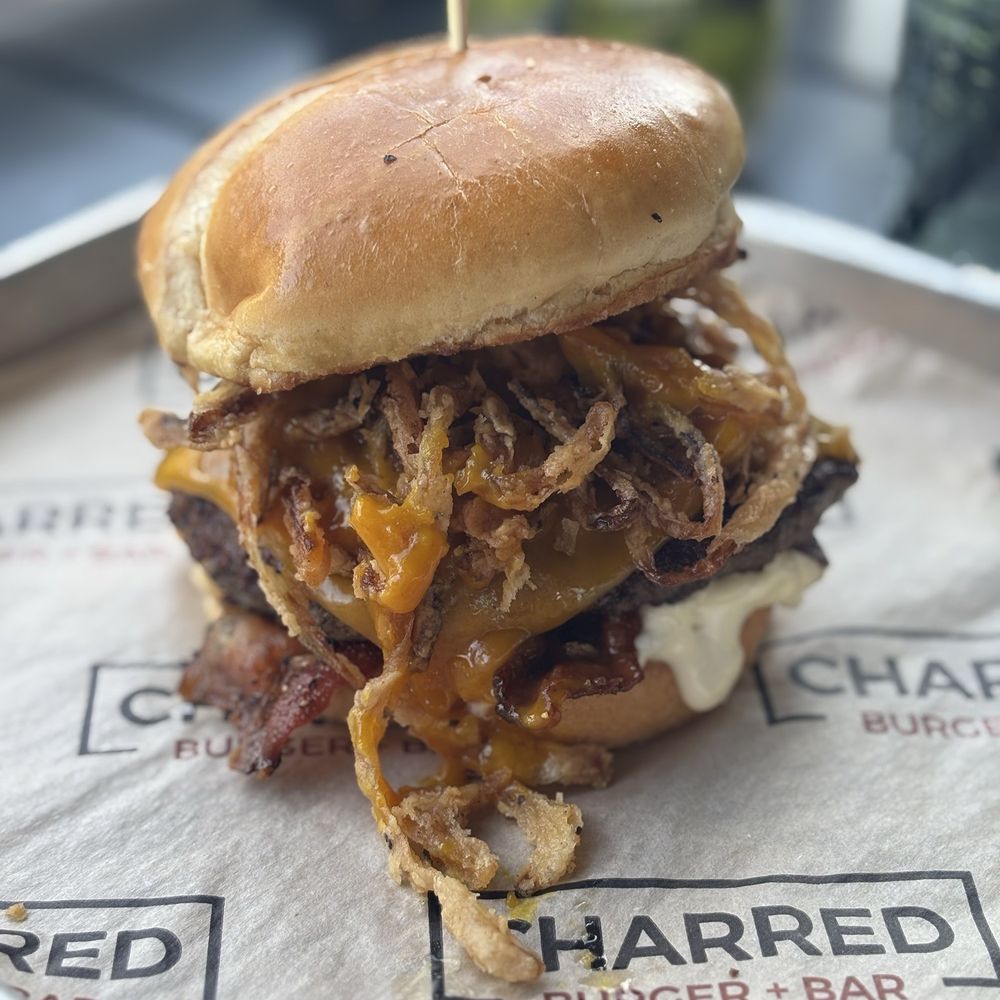 Charred Burger + Bar - Carolina BBQ Burger - Burgers Near Me - Omaha, Nebraska