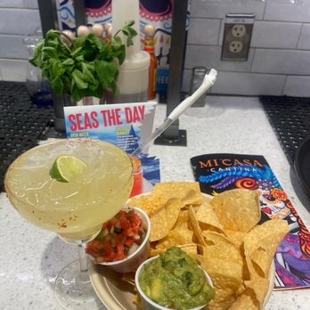 Mi Casa Cantina - Great chips with great pico de gallo and guacamole and the drink is amazing. - Mexican Near Me - Queens, New York