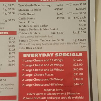 Paladino's Cicero Pizza - Menu 3 of 3 (8/2016) - Pizza Near Me - Cicero, New York Paladino's Cicero Pizza - Menu 3 of 3 (8/2016) - Pizza Near Me - Cicero, New York