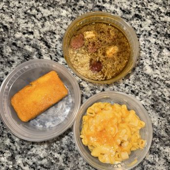 Howard Gumbo - Corn bread, gumbo up top, and then the mac and cheese - Cajun/Creole Near Me - Sacramento, California Howard Gumbo - Corn bread, gumbo up top, and then the mac and cheese - Cajun/Creole Near Me - Sacramento, California