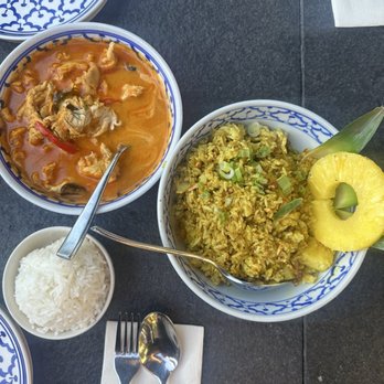 Pineapple Thai - Gang Panang (chicken) and Pineapple Fried Rice - Thai Near Me - Cupertino, California Pineapple Thai - Gang Panang (chicken) and Pineapple Fried Rice - Thai Near Me - Cupertino, California