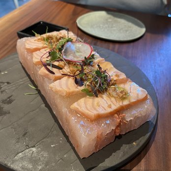 Sushi Mon - Rock Salt Seared Salmon Plate - Japanese Near Me - Raleigh, North Carolina Sushi Mon - Rock Salt Seared Salmon Plate - Japanese Near Me - Raleigh, North Carolina