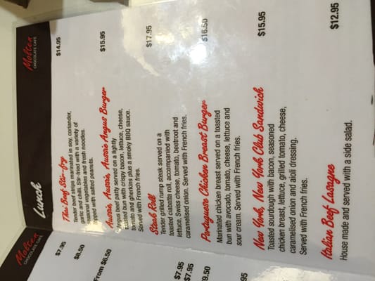 Menu photo 3 Molten Chocolate Cafe Mount Gambier, SA