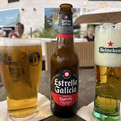 Hard Rock Cafe - Cheers! Cruzcampo and Estrella Galicia. Yum. There's no Mallorican beer, sadly!