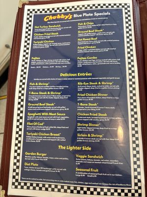 Menu photo 5 Chubby's Fresno, CA