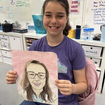 Aspire Art Studios - A beautiful portrait just in time for Mother's Day by Sophia (13) - Art Classes Near Me - Irvine, California