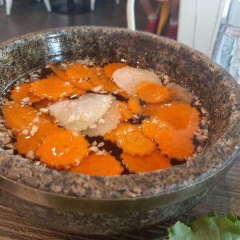 Blue Monkey Cafe & Restaurant - Big Bowl Of Fish Sauce With Pickled Carrots, Daikon, & Garlic - Vietnamese Near Me - San Jose, California Blue Monkey Cafe & Restaurant - Big Bowl Of Fish Sauce With Pickled Carrots, Daikon, & Garlic - Vietnamese Near Me - San Jose, California