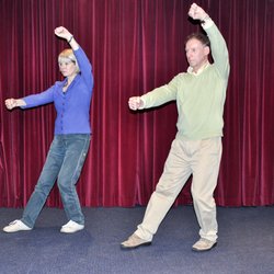 Tai Chi Chuan - David and Rachel demonstrating a move from the 'Fast Form'.