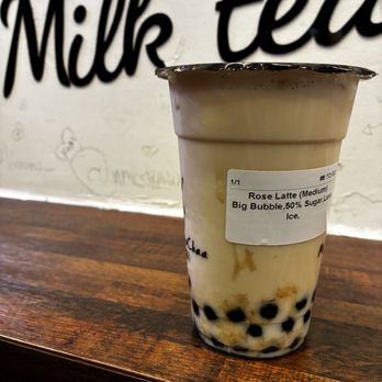 MooMooChaa - Rose latte - Bubble Tea Near Me - New York, New York MooMooChaa - Rose latte - Bubble Tea Near Me - New York, New York