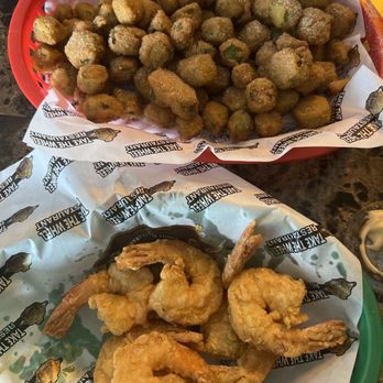 Take The Wheel Mobile - Large Fried Okra and fried 7 Shrimp Basket - Food Trucks Near Me - Rosharon Tx, Texas Take The Wheel Mobile - Large Fried Okra and fried 7 Shrimp Basket - Food Trucks Near Me - Rosharon Tx, Texas