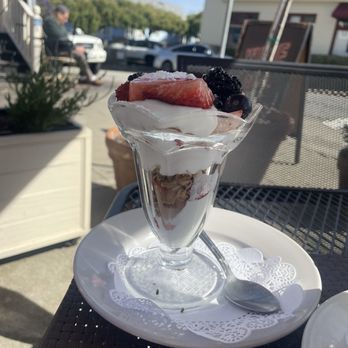 Red House Cafe - Yogurt Trifle with berries. - Breakfast & Brunch Near Me - Pacific Grove, California Red House Cafe - Yogurt Trifle with berries. - Breakfast & Brunch Near Me - Pacific Grove, California