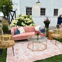 Bluestem Farm & Events - Rental furniture in cocktail area