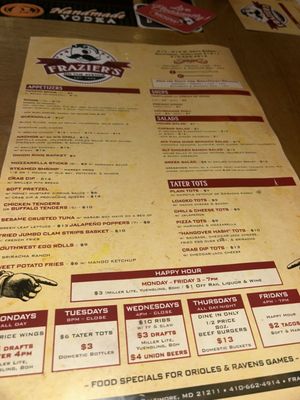 Menu photo 4 Frazier's On the Avenue Baltimore, MD Menu photo 4 Frazier's On the Avenue Baltimore, MD