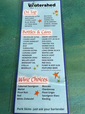 Menu photo 3 Watershed High Springs, FL