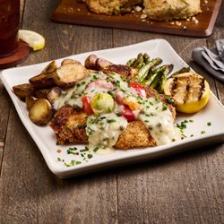 Chef Art Smith's Homecomin' - Skillet Paillard WIth roasted potatoes and grilled asparagus
